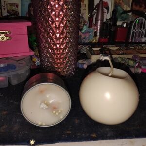Set of Two Cream Candles